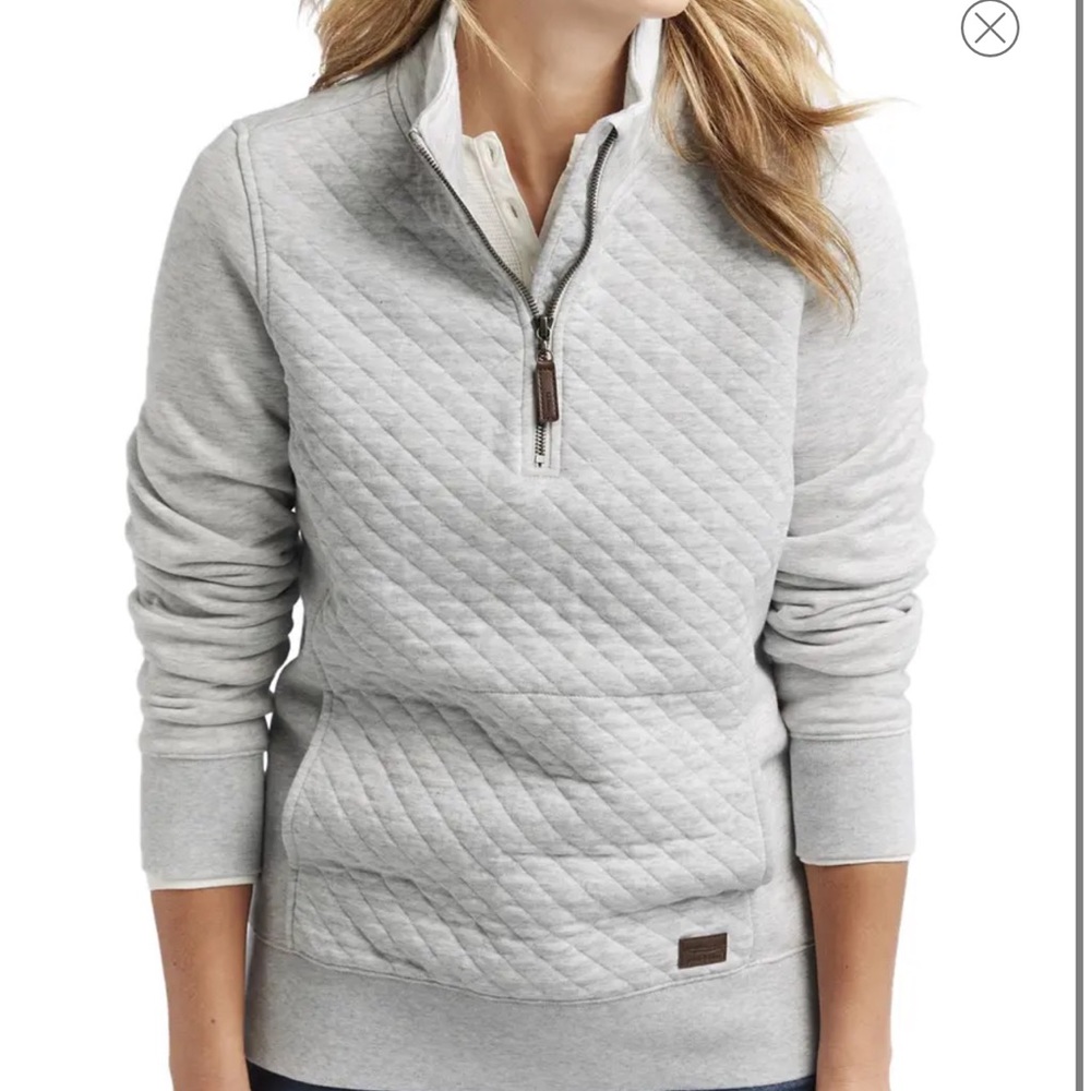 L.L.Bean Quilted Quarter Zip Pullover
